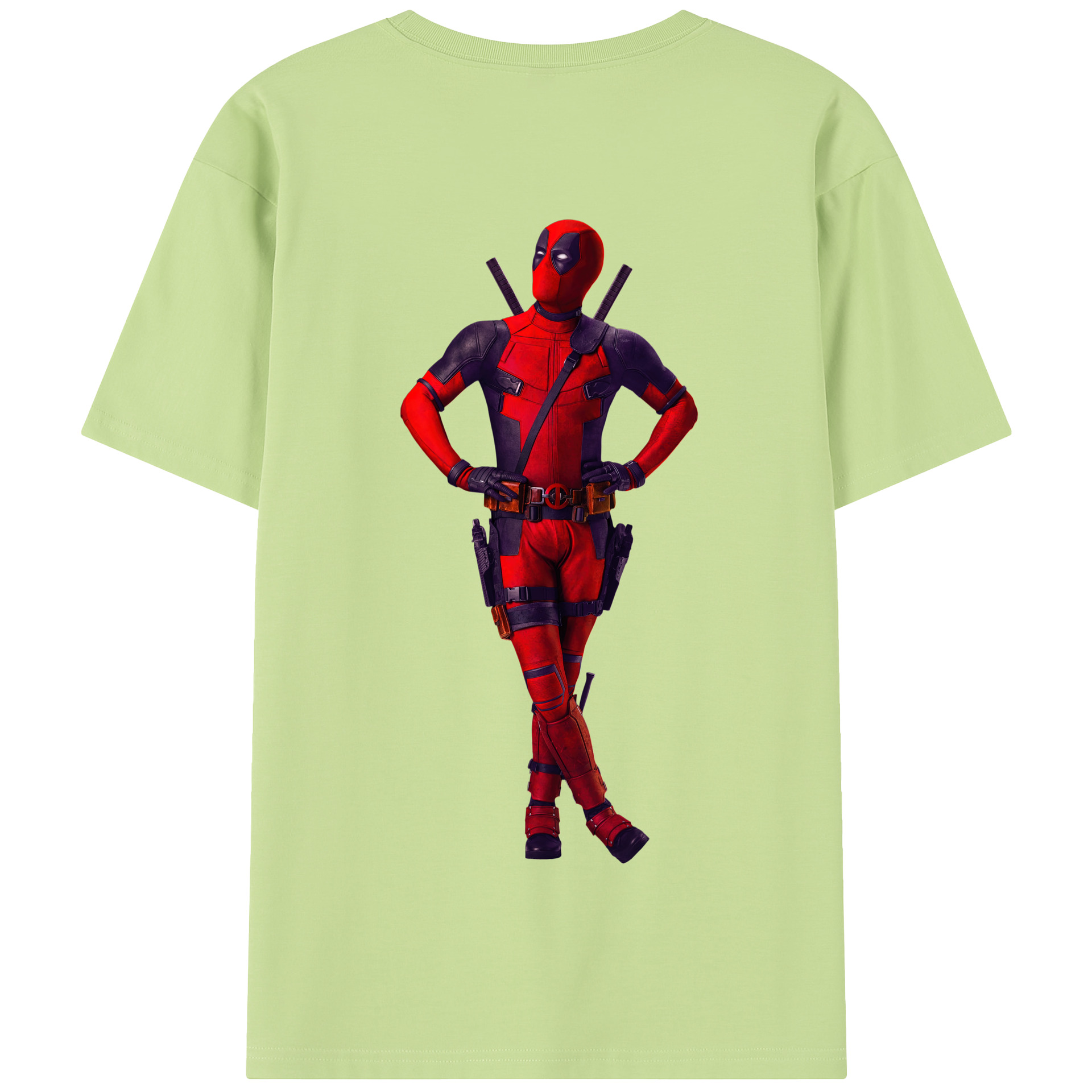 （画像用） Deadpool デッドプール 綿100％半袖Tシャツ（背面プリント）